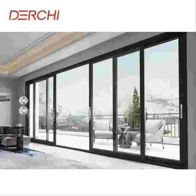 Hurricane Proof Impact 4 Tracks Besar Kaca Aluminium Pintu Luncur
