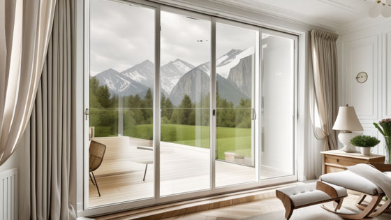 2.0mm Modern Aluminium Sliding Glass Pintu Anodized Permukaan Finishing
