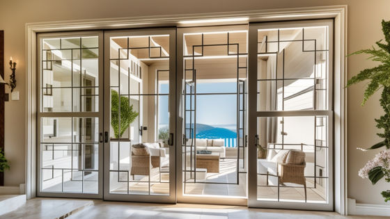 OEM Aluminium Frame Sliding Glass Pintu Soundproof Aluminium Sliding Patio Pintu