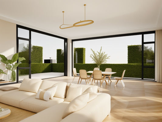 Anodized Aluminium Casement Windows Ventilasi Dengan Fiberglass Screen