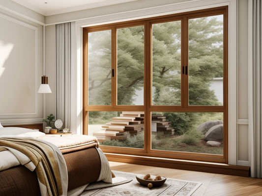 Interior Anodized Aluminium Windows Sliding Windproof Secure Locking System