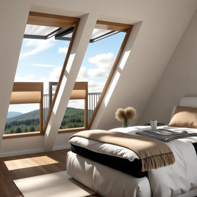 Toilet komersial Aluminium Top Hang Window Soundproof Opening Outward