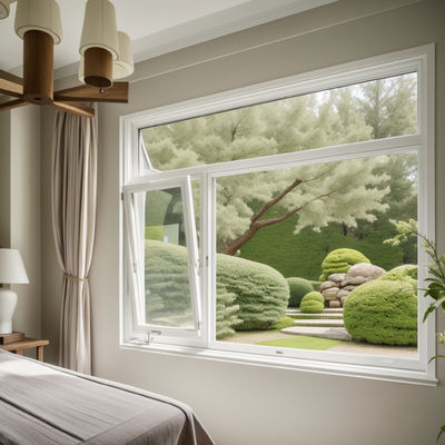 Kaca Termal Break Aluminium Penggantian Windows Casement Bagian bawah Hang