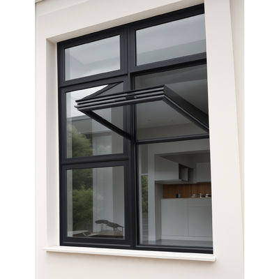OEM / ODM Powder Coating Folding Glass Windows Aluminium Alloy Untuk Bisnis