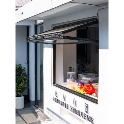 OEM Kayu Grain Aluminium Bifold Windows Soundproof Manual Buka