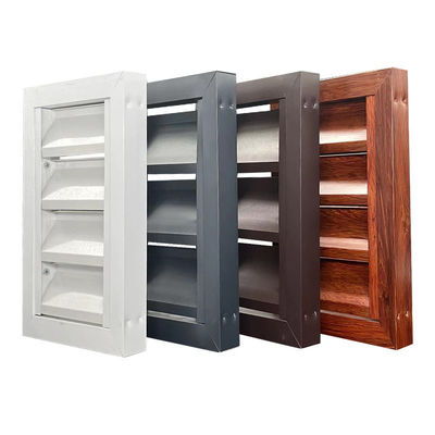 Customized Modern Aluminium Lovered Windows Diventilasi Dengan Fiberglass Screen