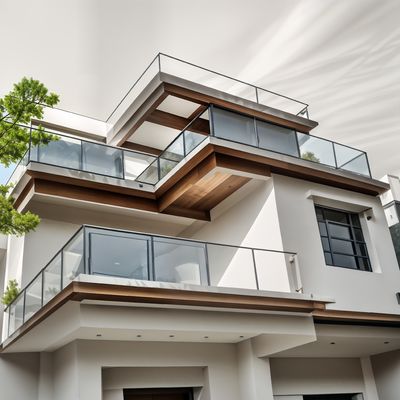 Stair Aluminium yang kokoh Balustrade Fireproof Aluminium Stair Rail