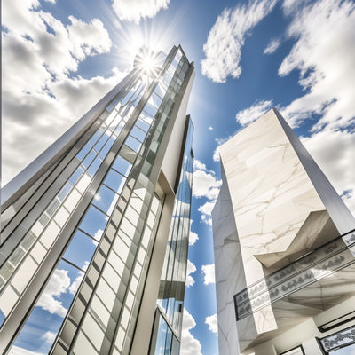 OEM Eksterior Kaca Aluminium Curtain Wall Windproof Isolasi Termal