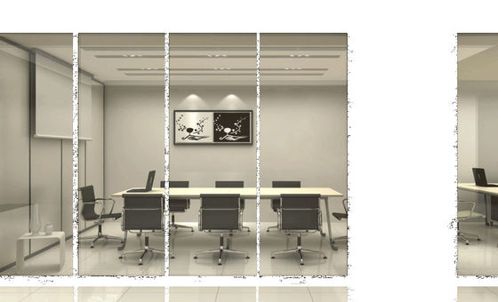 UV Terlindungi Putih Edge Switchable Privacy Glass Smart Tint Switchable Frosted Glass